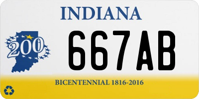 IN license plate 667AB