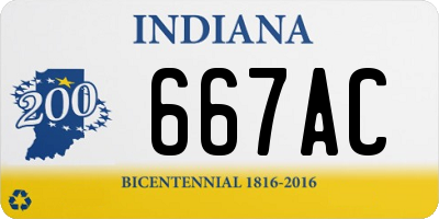 IN license plate 667AC