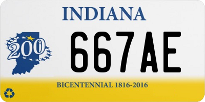 IN license plate 667AE