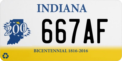 IN license plate 667AF
