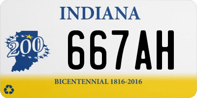 IN license plate 667AH