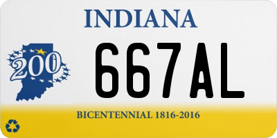 IN license plate 667AL