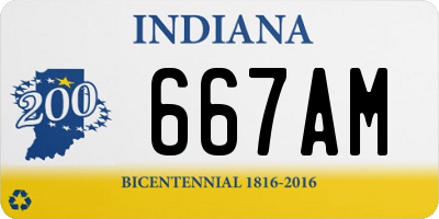 IN license plate 667AM