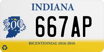 IN license plate 667AP