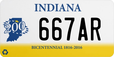 IN license plate 667AR