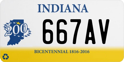 IN license plate 667AV