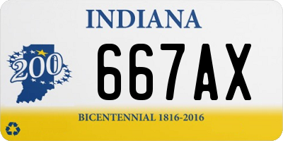 IN license plate 667AX