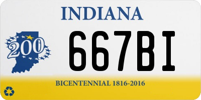 IN license plate 667BI