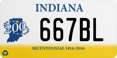 IN license plate 667BL