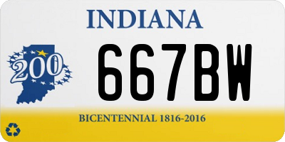 IN license plate 667BW