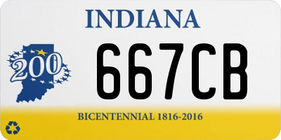 IN license plate 667CB