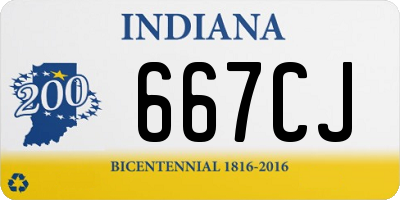IN license plate 667CJ