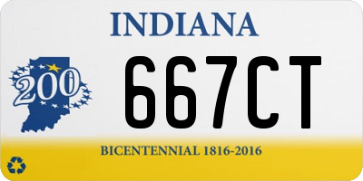 IN license plate 667CT