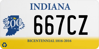 IN license plate 667CZ