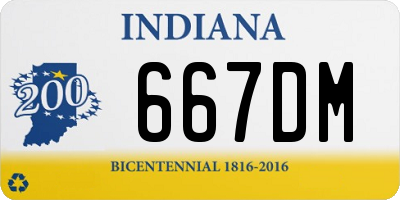 IN license plate 667DM