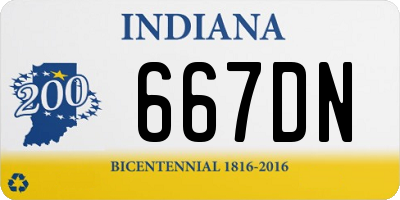 IN license plate 667DN