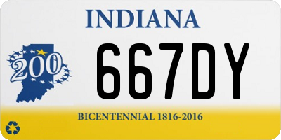 IN license plate 667DY