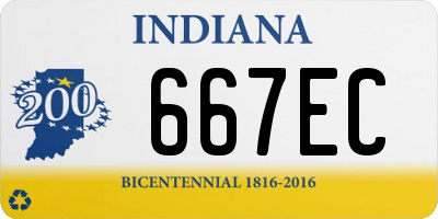 IN license plate 667EC