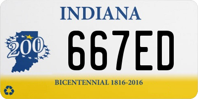 IN license plate 667ED