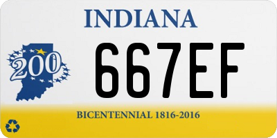 IN license plate 667EF