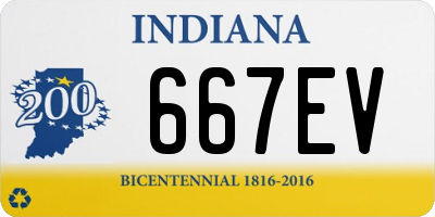 IN license plate 667EV