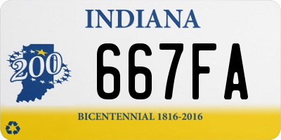 IN license plate 667FA