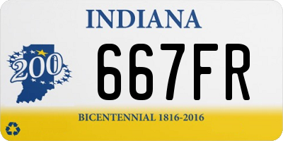 IN license plate 667FR