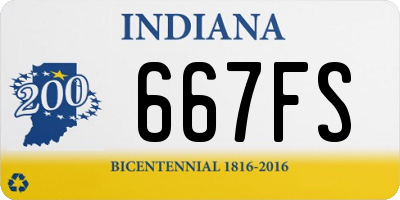 IN license plate 667FS