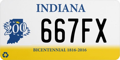 IN license plate 667FX