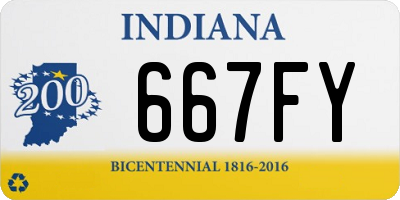 IN license plate 667FY