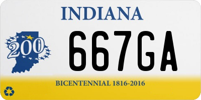 IN license plate 667GA