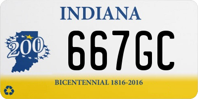 IN license plate 667GC