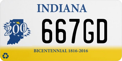 IN license plate 667GD