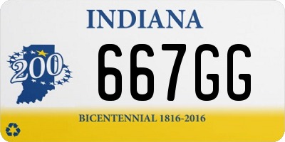 IN license plate 667GG