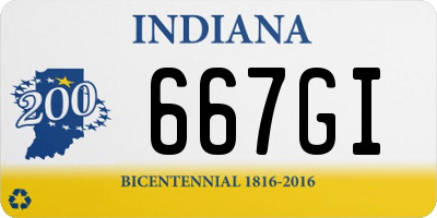 IN license plate 667GI