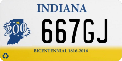 IN license plate 667GJ