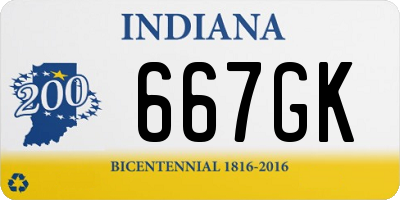 IN license plate 667GK