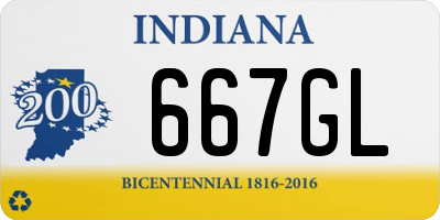 IN license plate 667GL