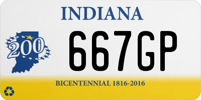 IN license plate 667GP