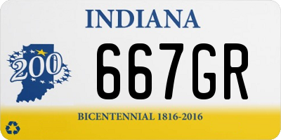IN license plate 667GR