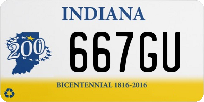 IN license plate 667GU