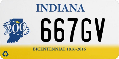 IN license plate 667GV