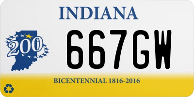 IN license plate 667GW