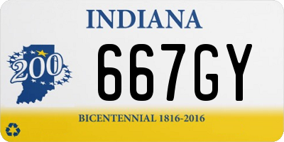 IN license plate 667GY