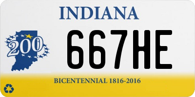 IN license plate 667HE