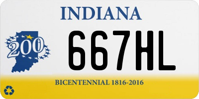 IN license plate 667HL