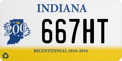 IN license plate 667HT