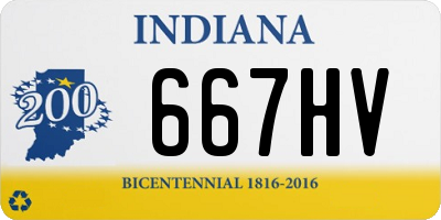 IN license plate 667HV