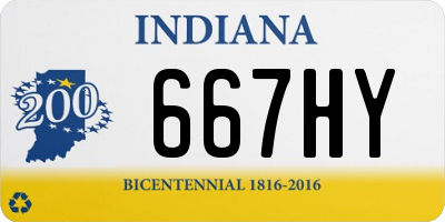 IN license plate 667HY