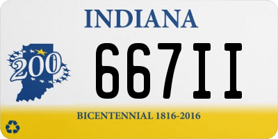 IN license plate 667II